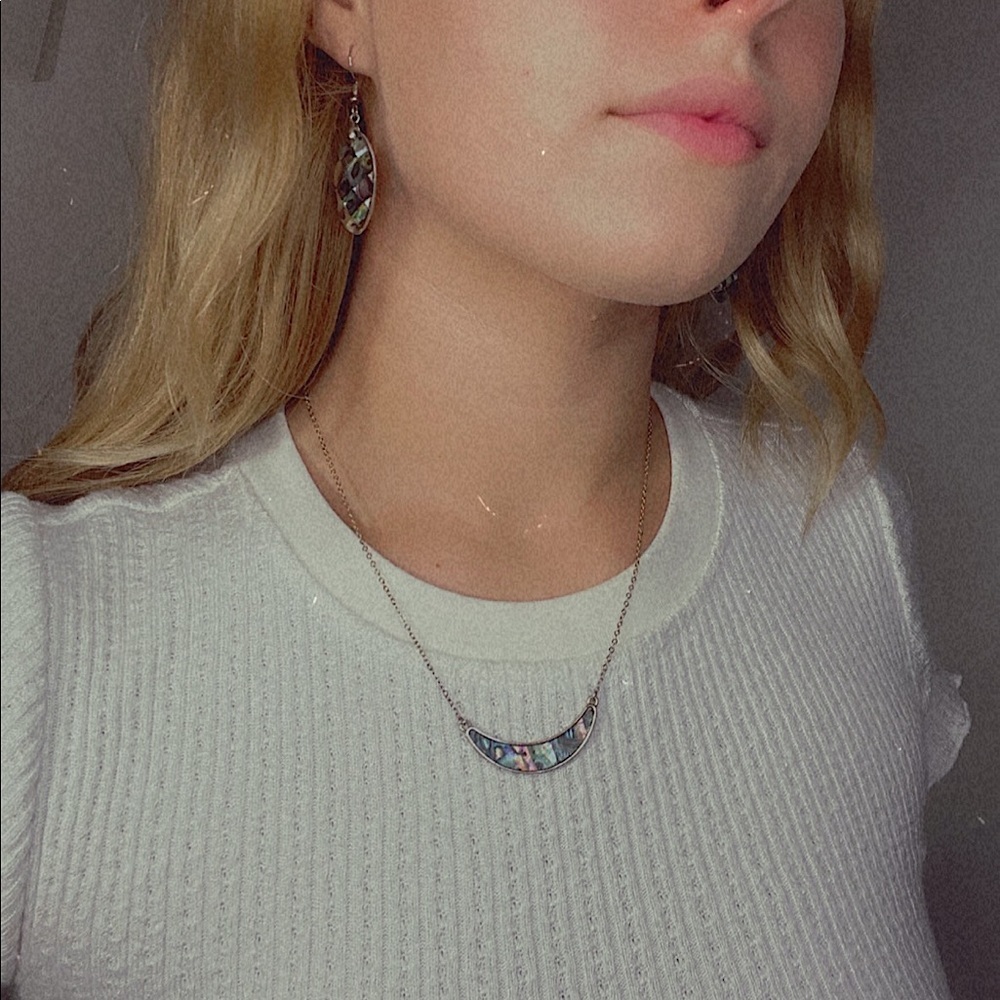 Multicolored necklace and earring set